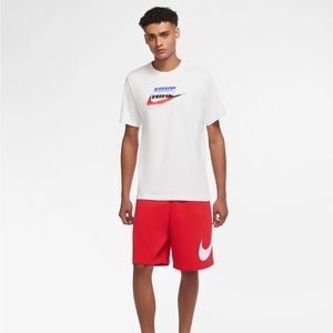 NWT Red Nike Graphic Shorts Standard Fit Knee Length